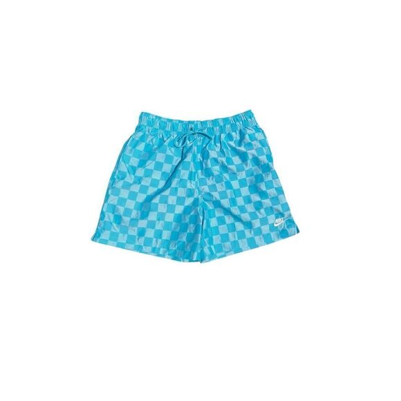 Nike Mens Club Flow Chorine Blue Checkered Shorts NWT Medium - Picture 2 of 4